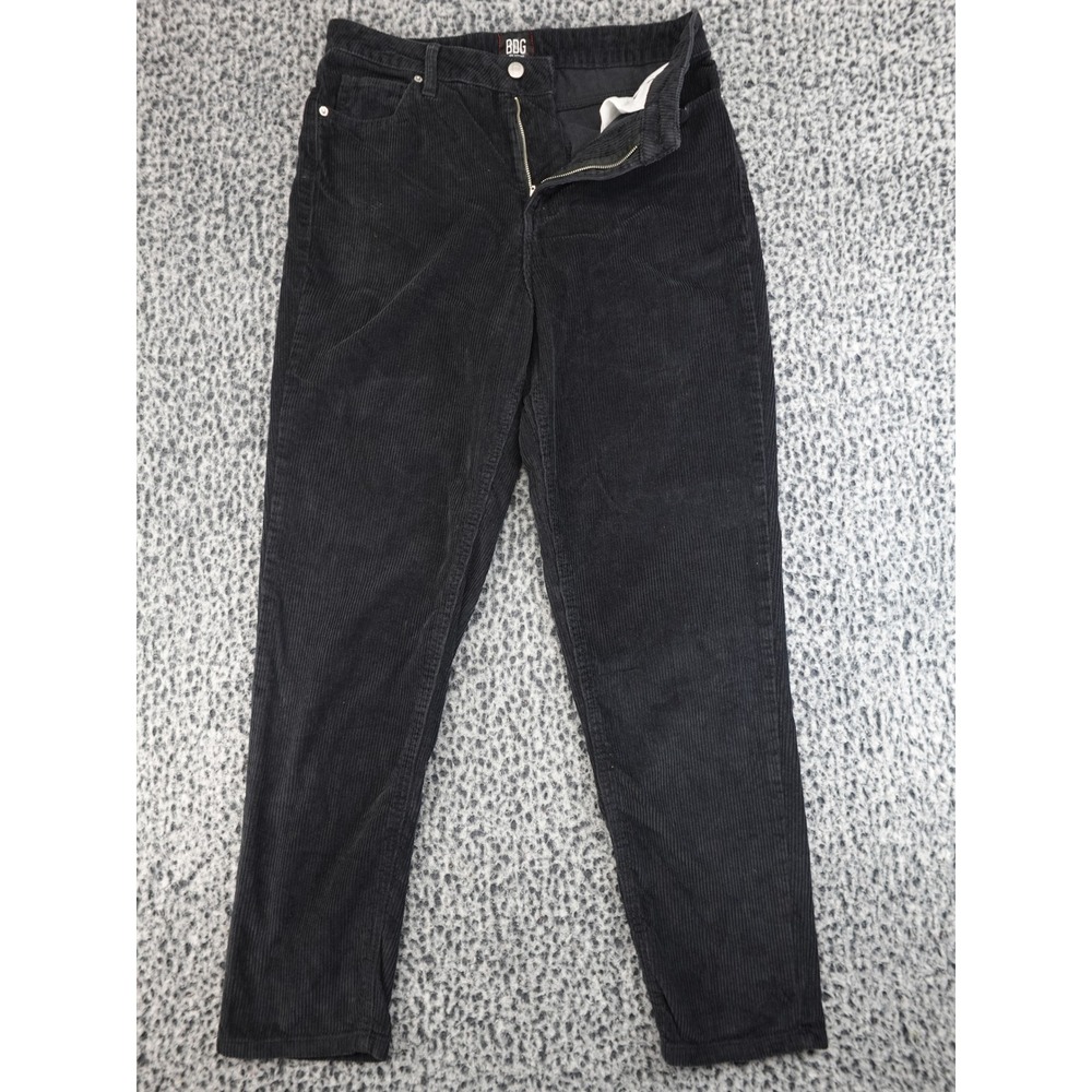BDG Corduroy Mom Jeans Womens 29 Black Excellent‎ High Rise Tapered Pants